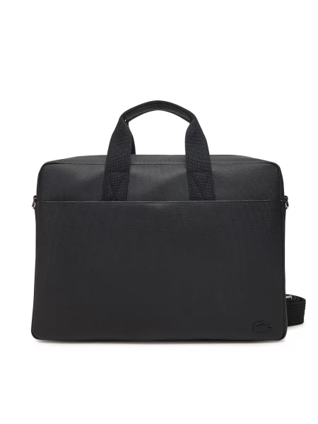 Torba za laptop Lacoste crna