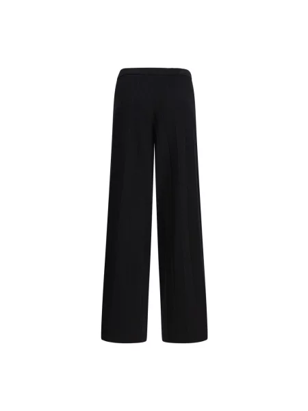 Lniane spodnie Max Mara czarne