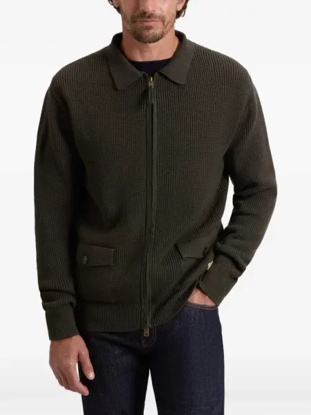 Cardigan Woolrich de lână verde