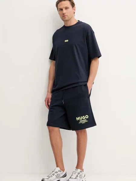 Трикотажные спортивные шорты Hugo Blue синие