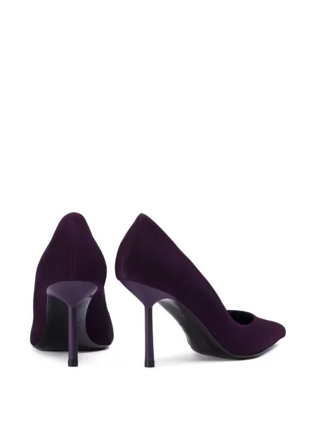 Pantofi cu toc Le Silla din piele de căprioară violet