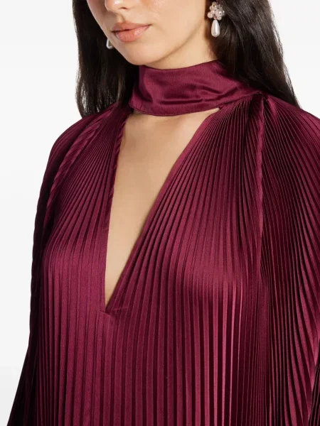 Rochie maxi L'idée cu volane plisată de costum roșu