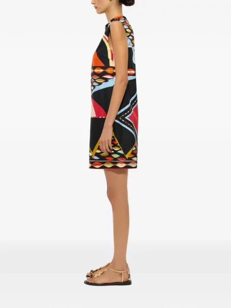 Rochie Pucci de mătase cu imagine negru
