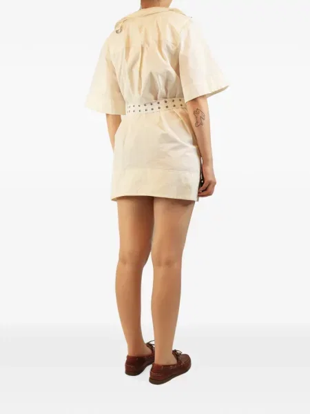Cu centură rochie mini Ganni