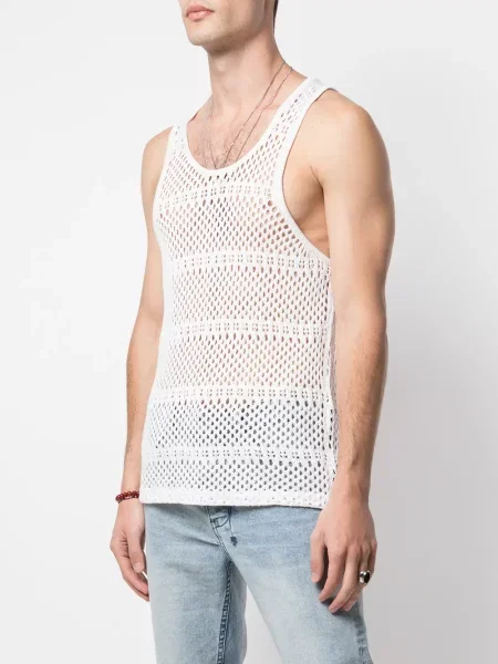 Vestă Amiri tricotate alb