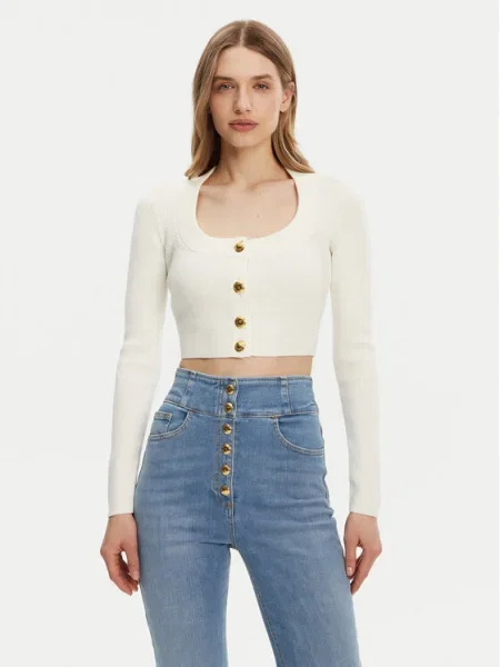 Elisabetta Franchi Cardigan Écru