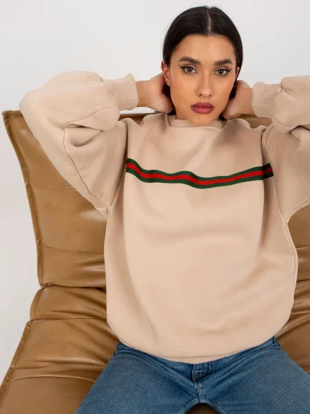 Hanorac cu glugă Fashionhunters bej