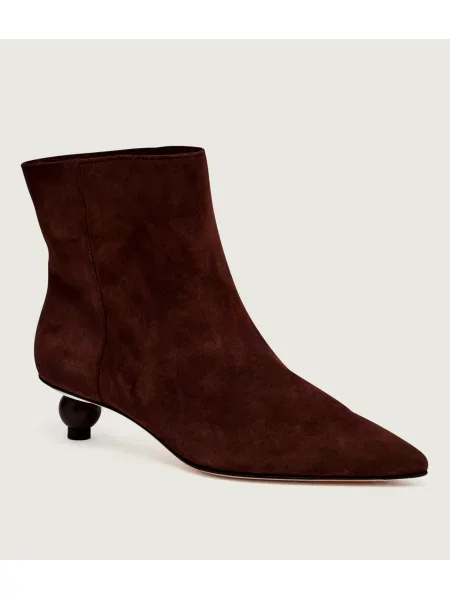 Weekend MaxMara Botine cu subțire Wkacapanna | piele întoarsă maro