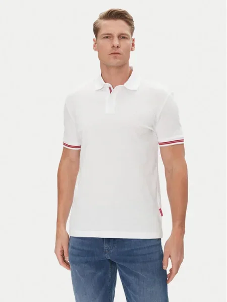 JOOP! Jeans Tricou polo 15 Modern Fit alb
