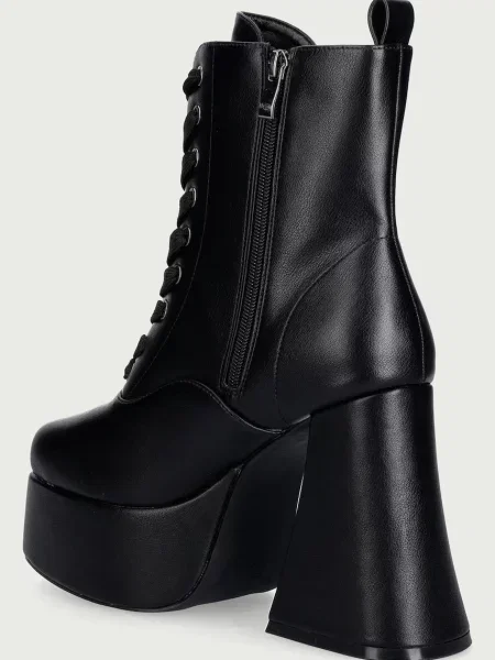Koi Footwear bokacsizma női Reign Lace Up Platform fekete