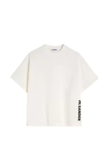 Tricou Jil Sander cu imagine alb