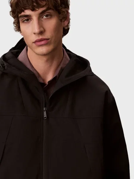Джинсовая куртка Calvin Klein Jeans с капюшоном черная