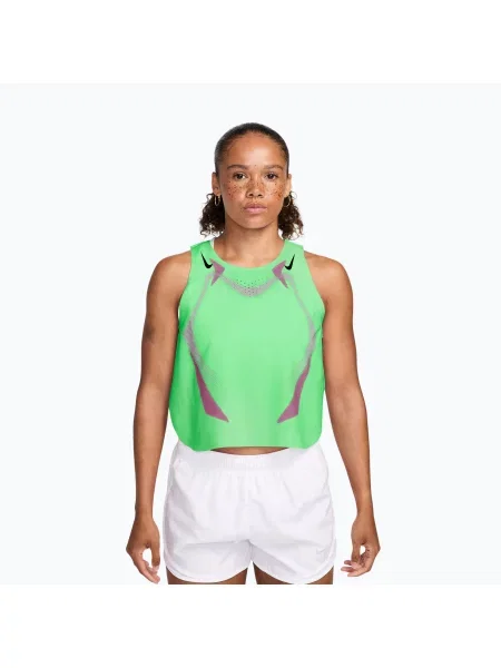 Tricou de alergare pentru bărbați Nike AeroSwift illusion green/black/black negru