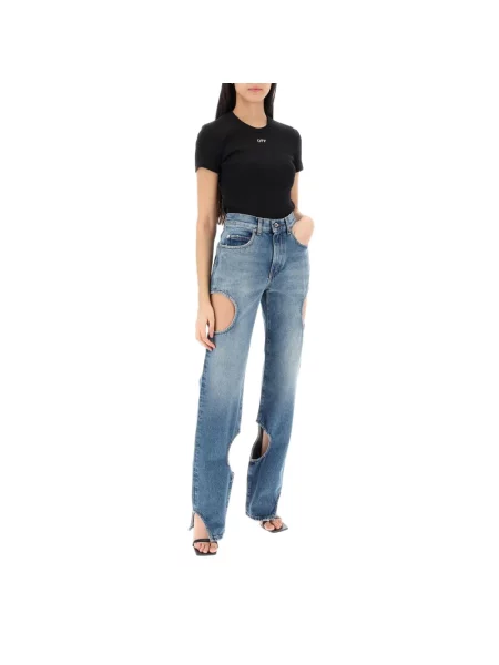 Proste jeansy Off-white białe