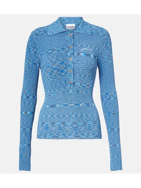 Pulover Ganni albastru