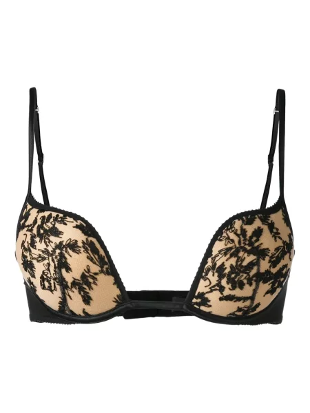 Sutien La Perla cu perle cu model floral din dantelă negru