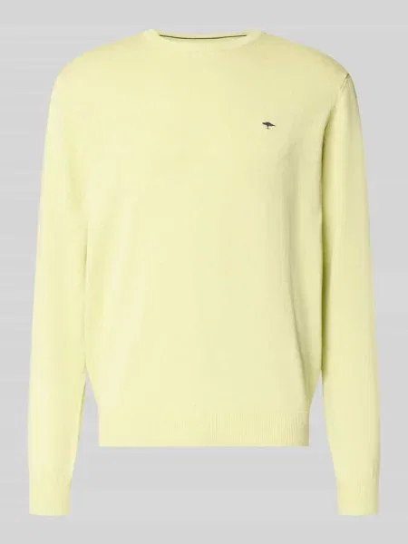 Sweter z dzianiny z prążkowanymi wykończeniami Fynch-hatton