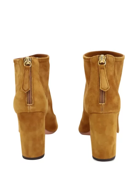 Велурени боти до глезена Aquazzura кафяво