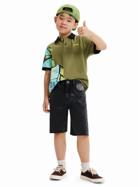 Desigual Pantaloni scurți de blugi negru
