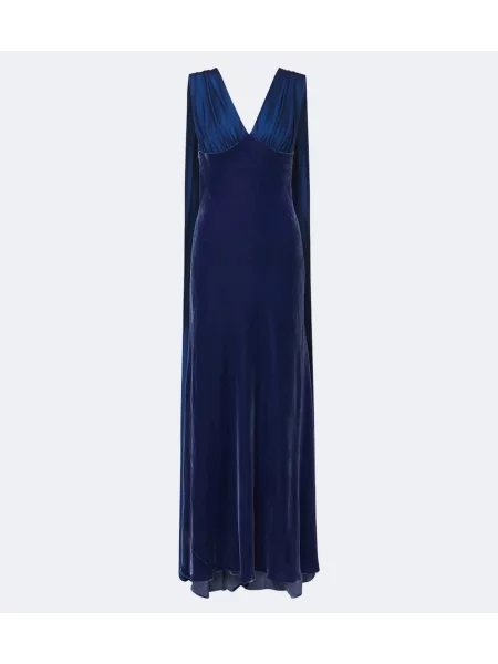 Rochie Simkhai de catifea albastru