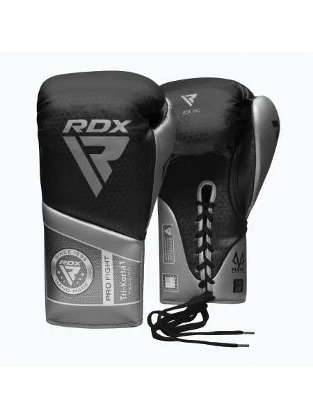 Olcsóbban. RDX K1 Mark Pro Fight Boxing kesztyű ezüst. Méret: 10 oz fekete