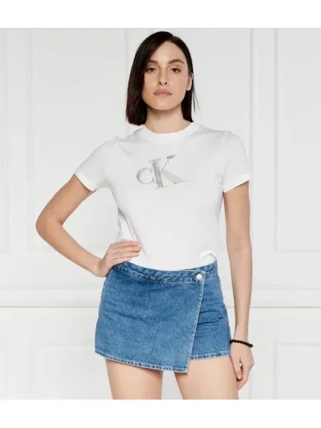 Calvin Klein Jeans Tricou META BABY alb