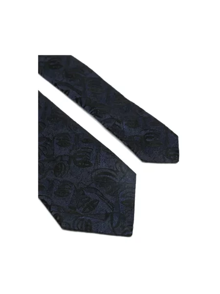 Krawat Emporio Armani z nadrukiem niebieski