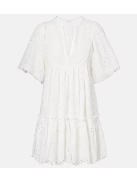 Rochie Poupette St Barth cu broderie alb