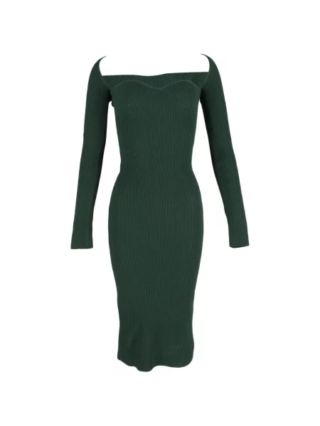 Rochie midi Khaite tricotate până la genunchi de costum verde