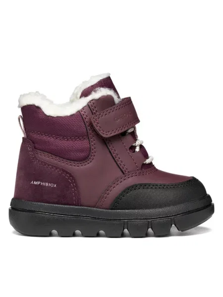 Geox Śniegowce B Willaboom Girl B Abx M Bordowy