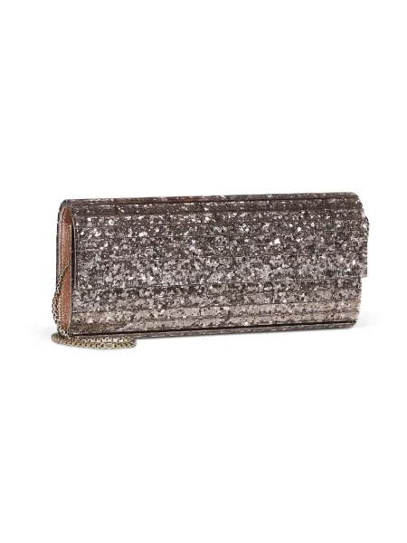 Kopertówka Jimmy Choo skórzana brązowa