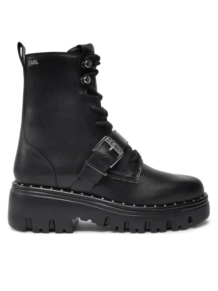 Полуотворени обувки Karl Lagerfeld на платформе черно