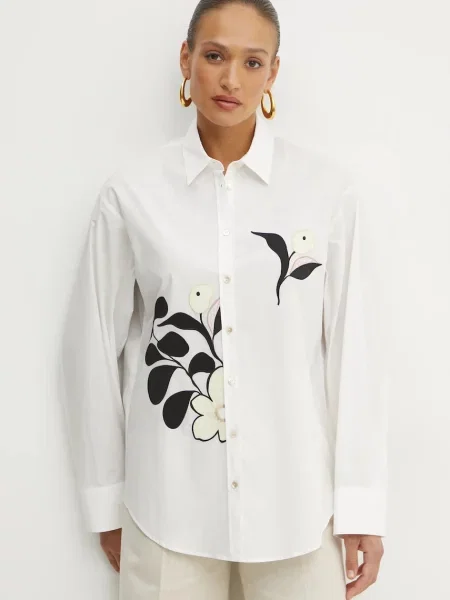 Forte Forte cămașă din femei cu guler clasic relaxed shirt alb