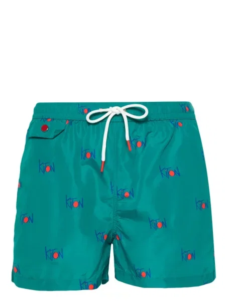 Slip de baie Kiton cu imagine verde