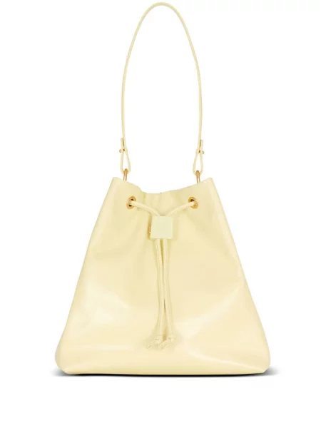 Geanta de piele Balmain din piele galben