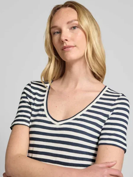 T-shirt o kroju regular fit z czystej bawełny Marc O'polo granatowa