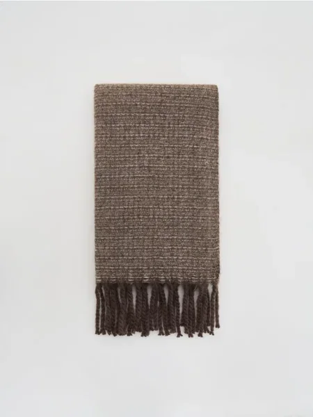 Reserved Fular cu franjuri maro