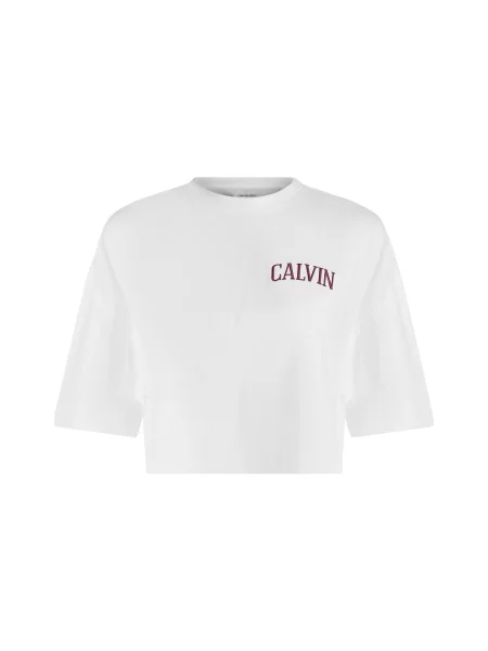 Calvin Klein Jeans Tricou roșu vin alb