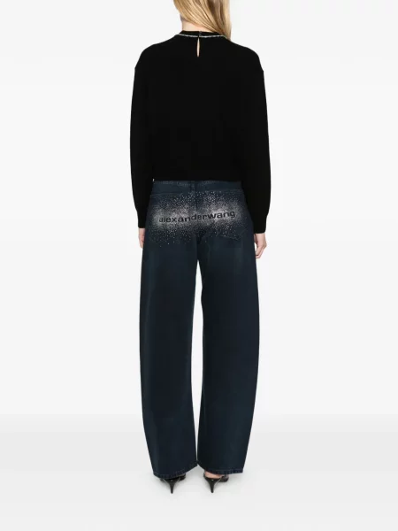 Пуловер Alexander Wang с кръгло деколте черно