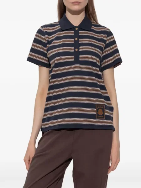 Tricou polo Moncler cu autograf albastru