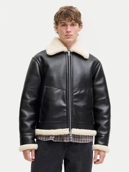 Jack&Jones Μπουφάν από απομίμηση δέρματος Liverpool μαύρο