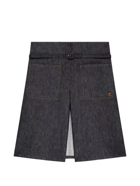 Szorty jeansowe Courreges niebieskie