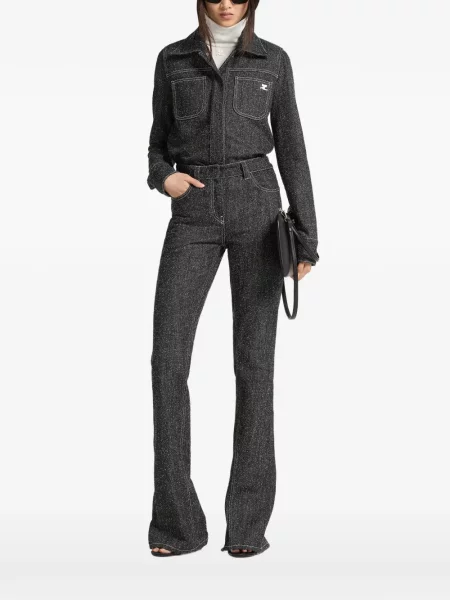 Geacă de blugi Courreges din tweed negru