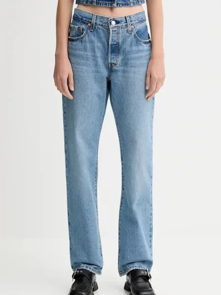 Levi's jeansy high waist niebieskie