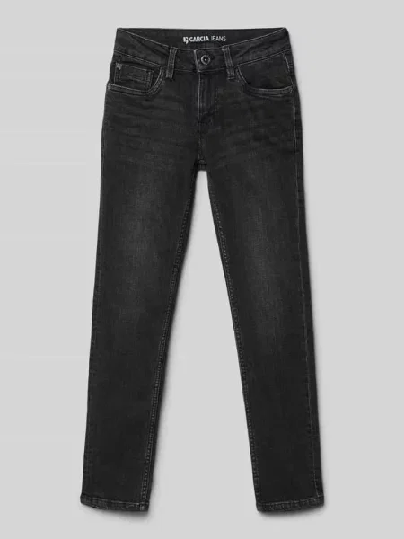 Jeansy o kroju slim fit z 5 model ‘TAVIO’ Garcia czarne