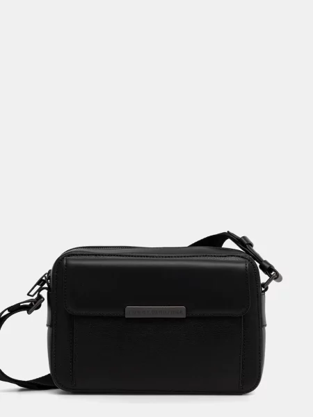 Usnjena torbica za okoli pasu Tommy Hilfiger črna