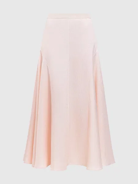Шелковая юбка миди Loro Piana розовая