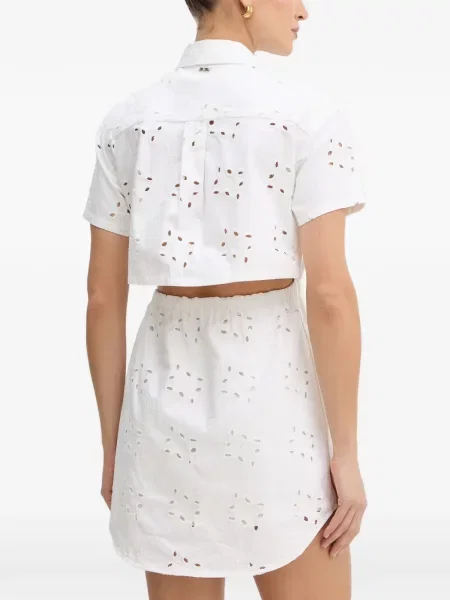 Rochie mini Fracomina cu broderie alb