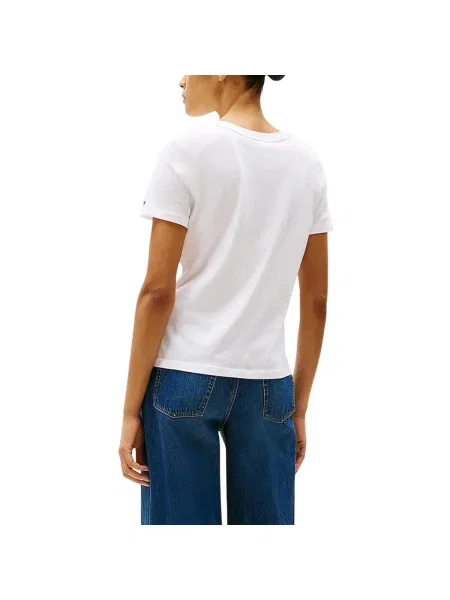 Tričko Tommy Hilfiger s autogramom biela