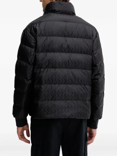 Geacă cu puf Armani Exchange cu imagine negru